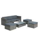 Patio Furniture, Outdoor Furniture, Seasonal PE Wicker Furniture,5 Set Wicker Furniture With Plywood